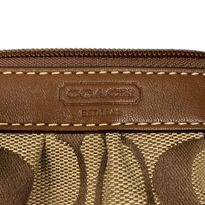 コーチ アクセサリーポーチ キャンバス シグネチャー レディース ブラウン系 COACH