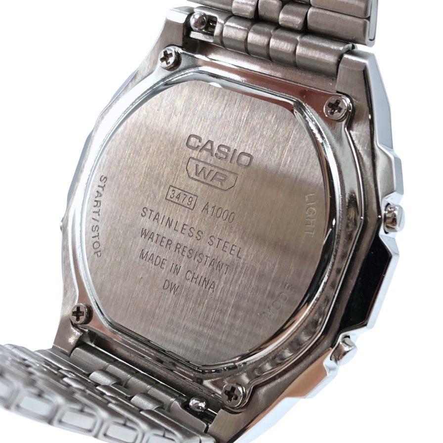カシオ クラシック プレミアム フルメタルデジタル 腕時計 A1000A-7JF シルバー CASIO【AFI6】【中古】