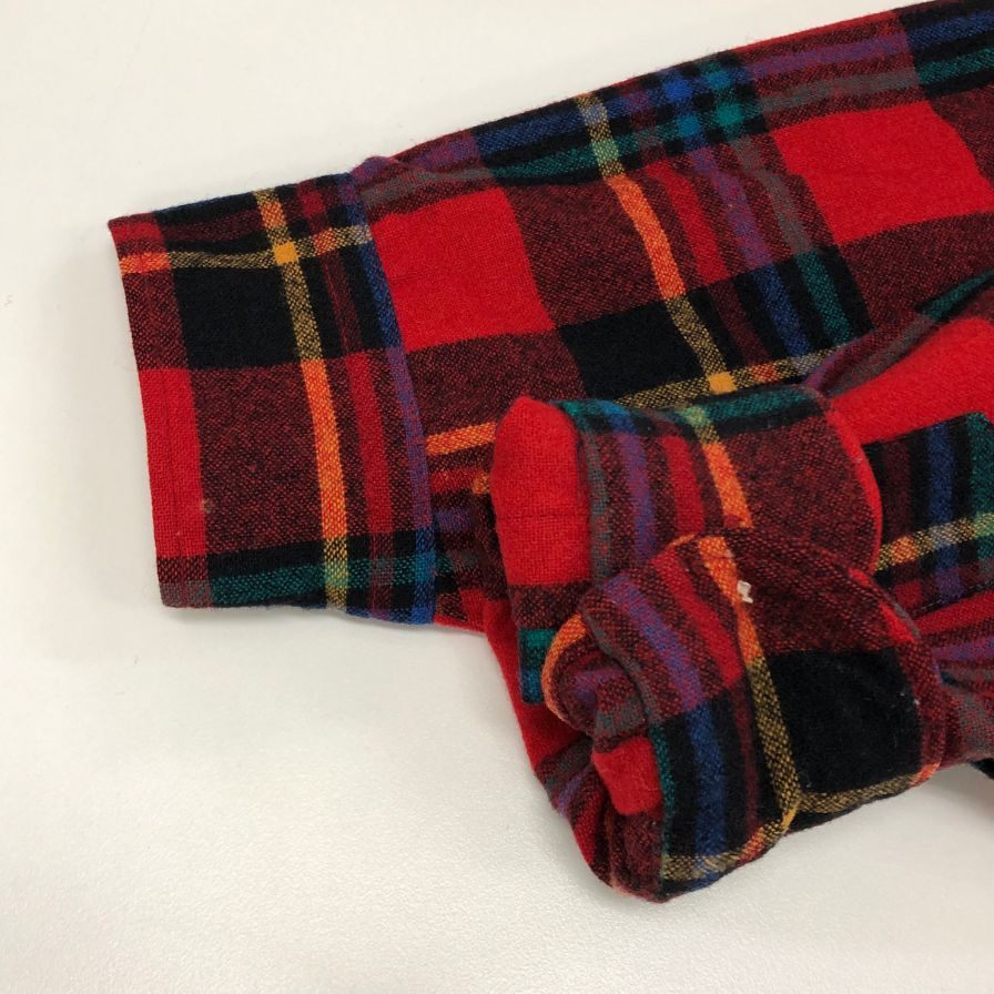 美品◆ペンドルトン 70S チェックシャツ ウール レッド メンズ サイズM PENDLETON 【AFB17】