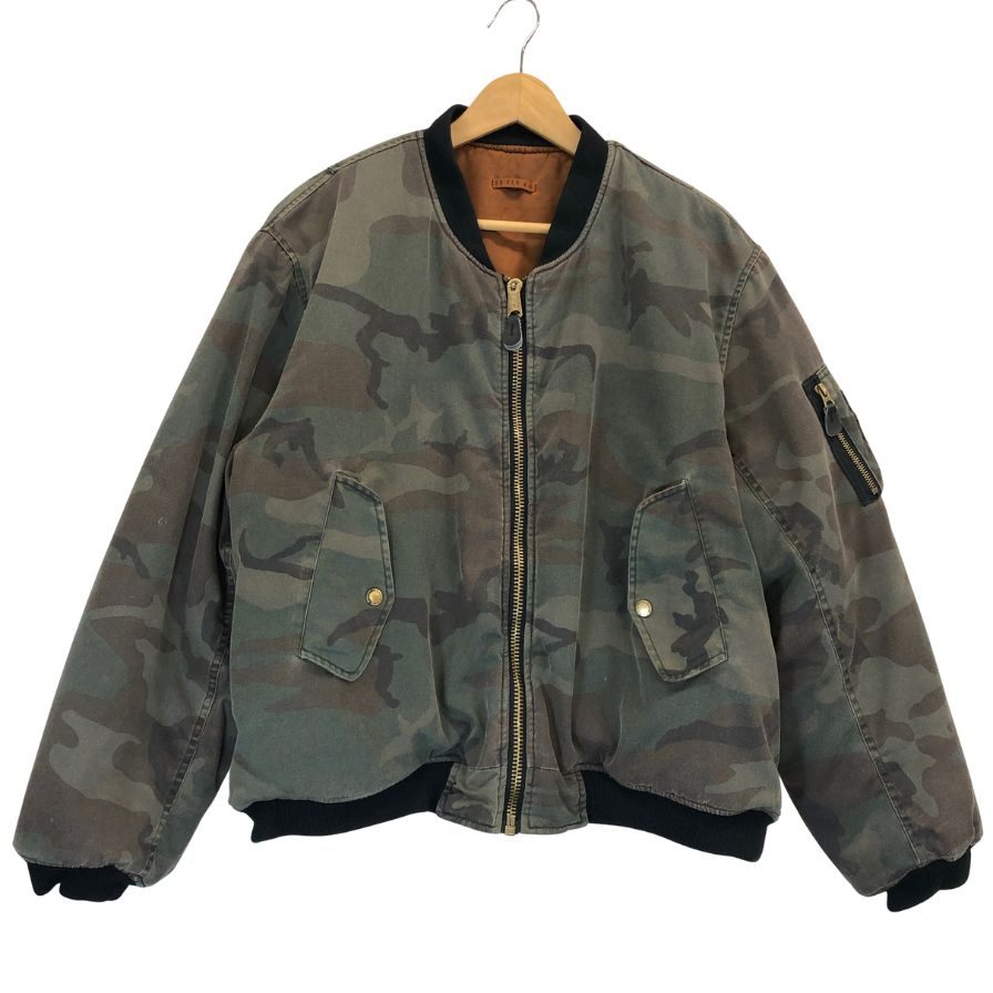 美品◆フォステックスガーメンツ MA-1 ボンバージャケット リバーシブル カモフラ メンズ サイズXL F.M.C.D FOSTEX GARMENTS 【AFA18】