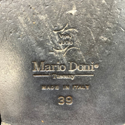 マリオドーニ レザーサンダル Hストラップ メンズ ブラック サイズ39 Mario Doni 約25.0cm【AFD1】