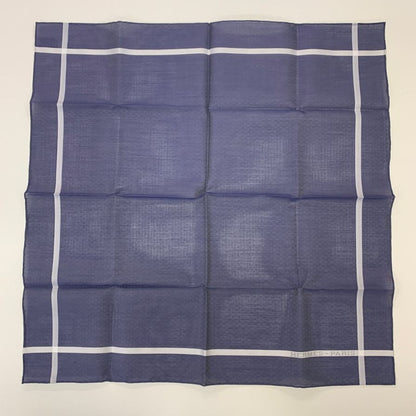 エルメス ハンカチ コットン100% ネイビー レディース HERMES【AFI17】【中古】