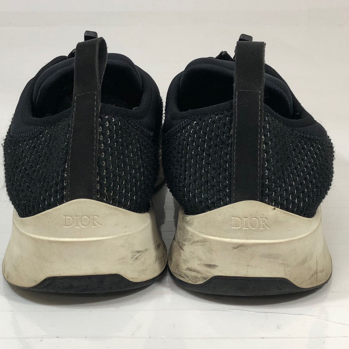 ディオール オム B25 ロートップ スニーカー ジップ メッシュニット＆ネオプレン ブラック メンズ サイズ41 20CDC DIOR HOMME 約26.0cm【AFC30】