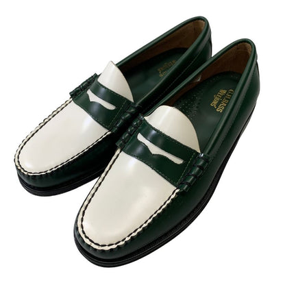 ジーエイチバス ローファー ウィージャンズ サイズ8.5 メンズ グリーン ホワイト G.H.Bass&Co. WEEJUNS LARSON ローファー 約26.5cm【LA】【中古】