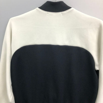 中古◆コムデギャルソン レディース ジップ ブルゾン ジャージ バイカラー OX-T021 AD2023 サイズL ブラック×ホワイト COMME des GARONS 【AFB33】
