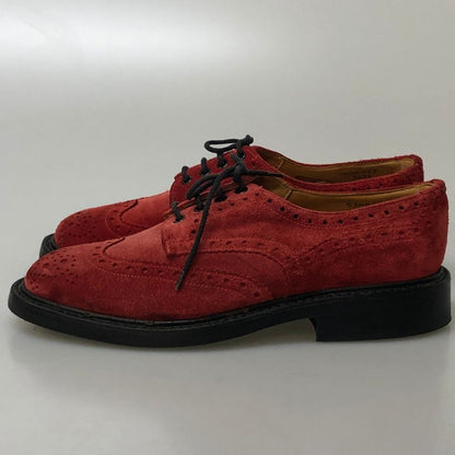 トリッカーズ スエード バートンフルブローグ 5633 メンズ サイズ7.5 レッド Tricker's 約26.0cm【PTM3】