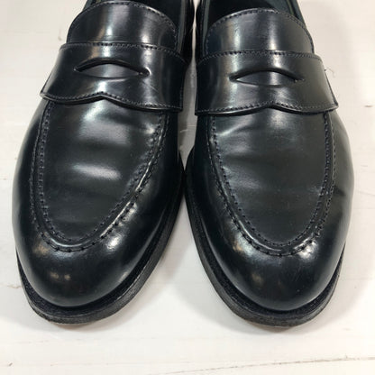 クロケット＆ジョーンズ ROMSEY コインローファー コードバン ネイビー サイズUK6E メンズ Crockett & Jones 約24.5cm【AFD7】