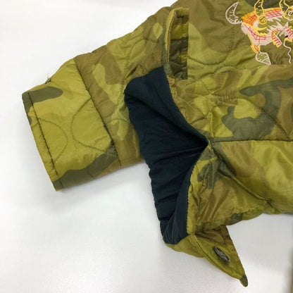 極美品◆テーラー東洋 ベトジャン キルティングジャケット TT13675 迷彩柄 メンズ カーキ サイズXLサイズ TAILOR東洋 【AFA12】