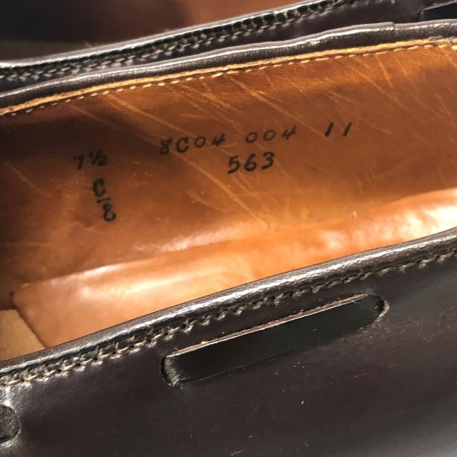 オールデン 563 コードバン タッセルローファー バーガンディ US7.5E メンズ ALDEN ローファー 約25.5cm【LA】【中古】