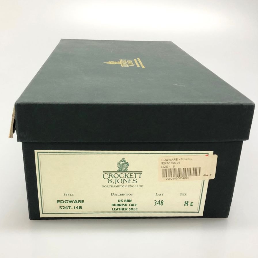 クロケット&ジョーンズ オックスフォードシューズ エッジウェア メダリオン 348ラスト ブラウン サイズUK8E CROCKETT&JONES EDGWARE  約26.5cm【LA】【中古】
