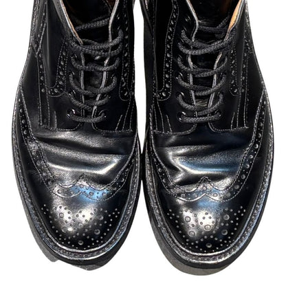 トリッカーズ カントリーブーツ S63419 ストウ  ブラック メンズ サイズUK9.5 Tricker’s ブーツ 約28.0cm【LA】【中古】