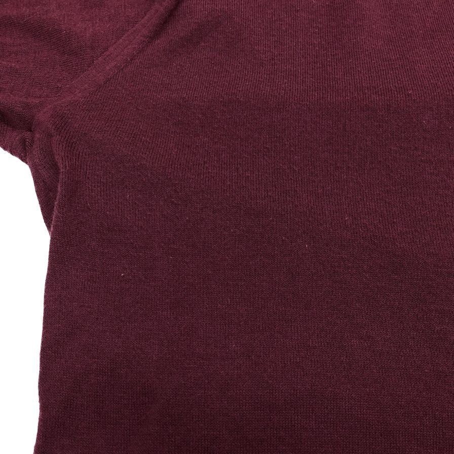 美品◆ジョンスメドレー セーター Vネック ニット コットン カシミア 薄手 ボルドー メンズ サイズM JOHN SMEDLEY 【AFB9】