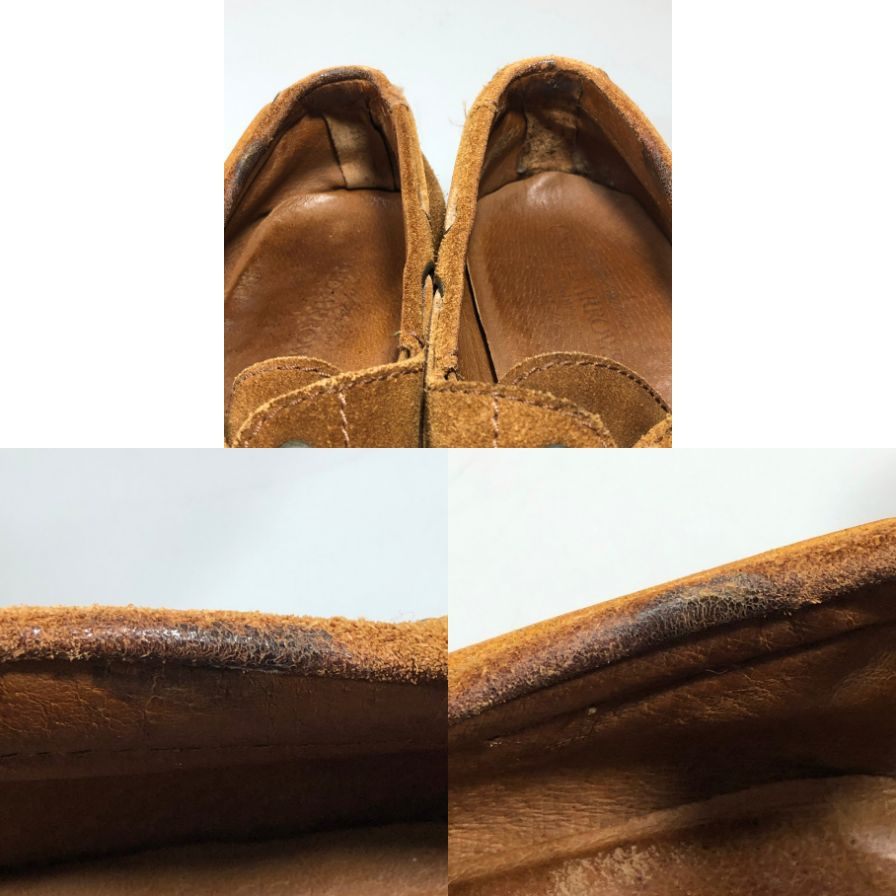 ユナイテッドアローズ デッキシューズ モカシン スエード ブラウン メンズ サイズ8.5 UNITED ARROWS 約26.5cm【AFC53】