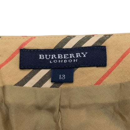 バーバリー ロングスカート タイトスカート コットン バーバリーチェック ノバチェック レディース ベージュ サイズ13  BURBERRY【AFB40】