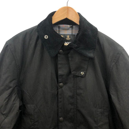 美品◆バブアー ロングワックスジャケット ボーダー OS BORDER ブラック メンズ サイズ34 222MWX2089 Barbour 【AFB30】