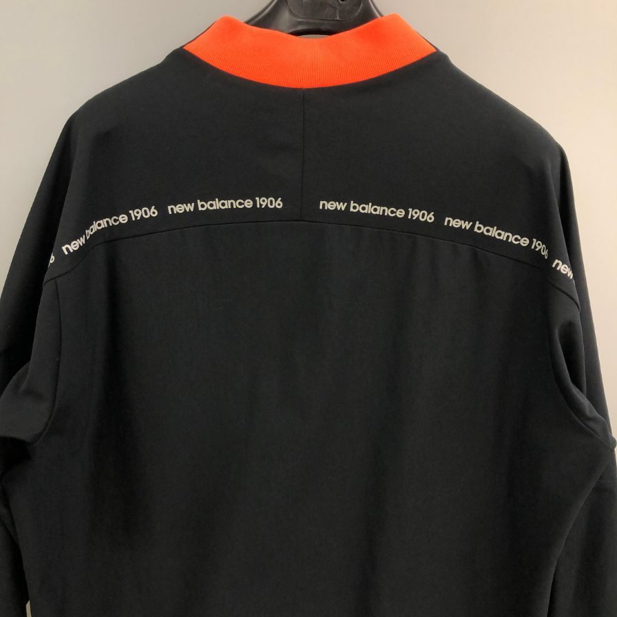 美品◆ニューバランス ゴルフ 長袖Tシャツ モックネック ブラック メンズ サイズ6 New Balance Golf 【AFB46】