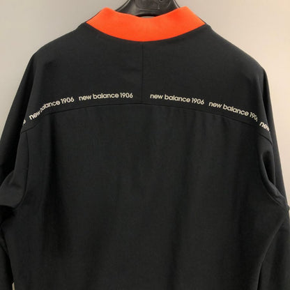 美品◆ニューバランス ゴルフ 長袖Tシャツ モックネック ブラック メンズ サイズ6 New Balance Golf 【AFB46】