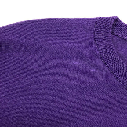 極美品◆キャッシュアンドバルバ ニット ラウンドネック シーアイランド コットン メンズ サイズ3 パープル cash&barba 【AFB4】