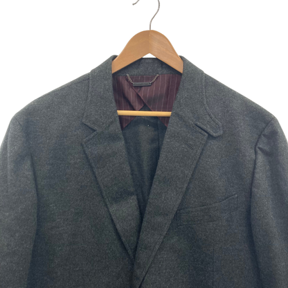 Good Condition ◆ Ermenegildo Zegna 2B Jacket 100% Cotton Men's Size 56 Gray Ermenegildo Zegna [AFB48] 