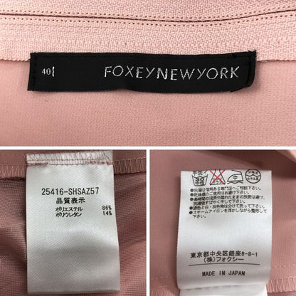 美品◆フォクシーニューヨーク ノースリーブ ワンピース ピンク サイズ40 25416-SHSAZ57 FOXEY NEWYORK 【AFB24】