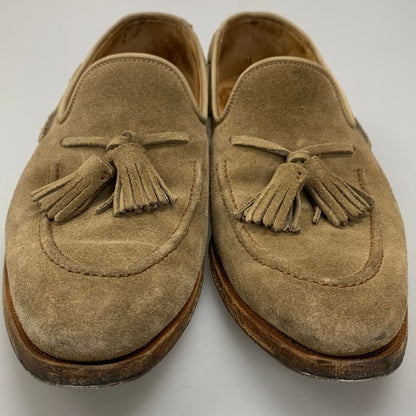 クロケット&ジョーンズ ローファー タッセルローファー ガーンジー スエード ブラウン サイズ7.5 CROCKETT&JONES GUERNSEY 約26.0cm【AFC41】