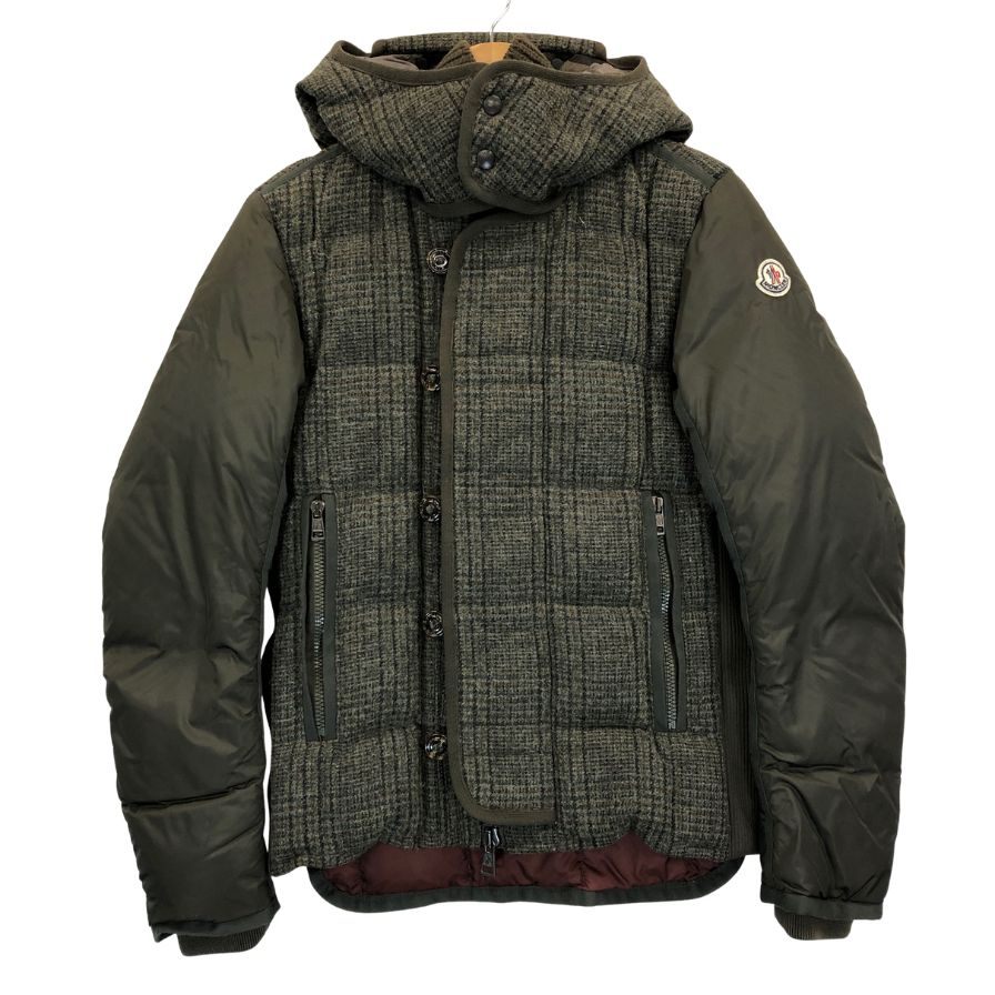 美品◆モンクレール ダウンジャケット モブージュ カモフラ メンズ カーキ サイズ0 MONCLER MAUBEUGE 【AFA5】