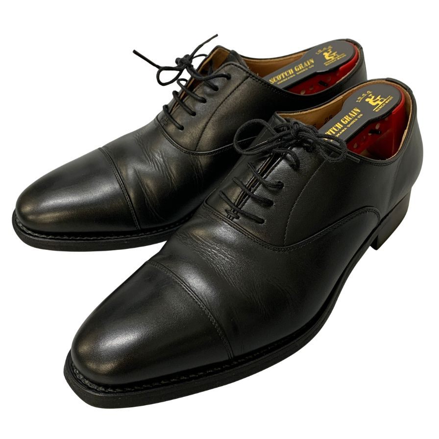 スコッチグレイン ストレートチップ レザー T0326 百貨店限定モデル メンズ ブラック サイズ25 SCOTCH GRAIN 約25.0cm【AFD9】