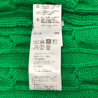 美品◆バフィー ケーブルニット ベスト ウール メンズ グリーン サイズ50 BAFY 【AFB13】