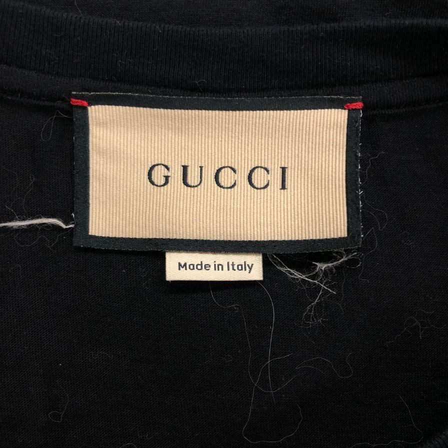 中古◆グッチ 18AW 半袖Tシャツ インターロッキングプリント ブラック メンズ サイズL GUCCI 【AFB23】