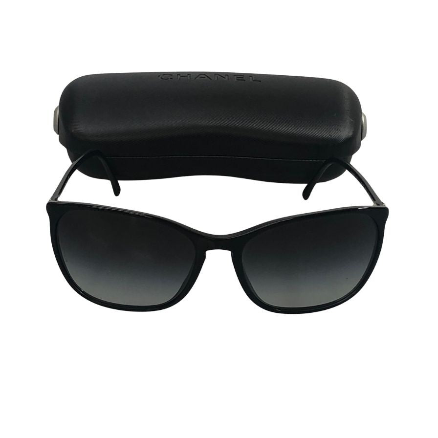 シャネル 5277-A c.501/S6 58□17 140 3N 度無し ブラック CHANEL【AFI8】
