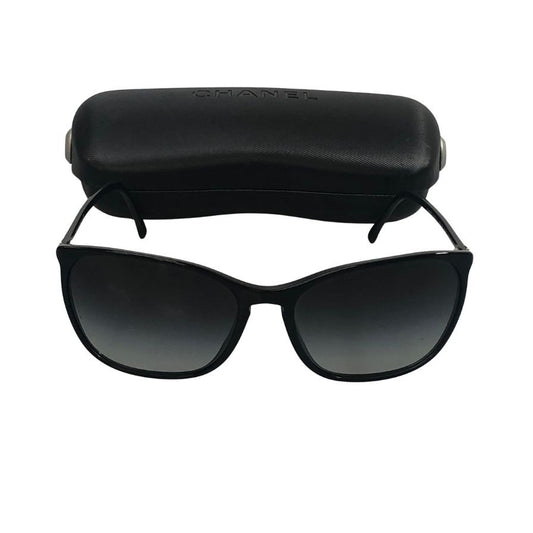 シャネル 5277-A c.501/S6 58□17 140 3N 度無し ブラック CHANEL【AFI8】