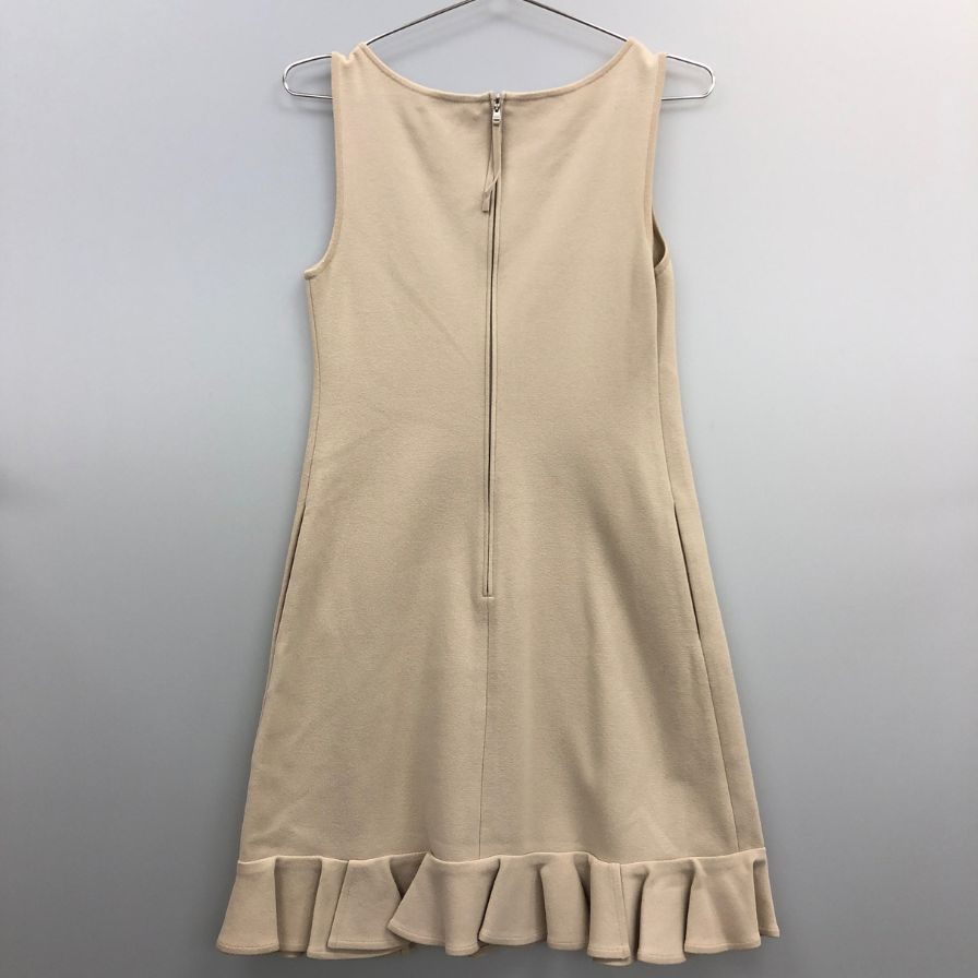 中古◆フォクシー ノースリーブワンピース ミラノクラシック 29329 レディース サイズ38 ベージュ  FOXEY 【AFB43】