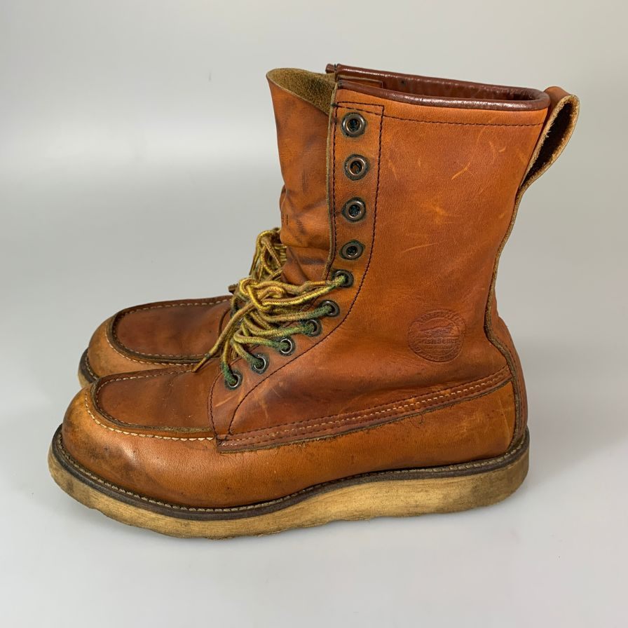 レッドウィング 877 97年製 8インチ クラシックモックトゥブーツ ブラウン メンズ サイズ9D REDWING 約27.0cm【YB2】