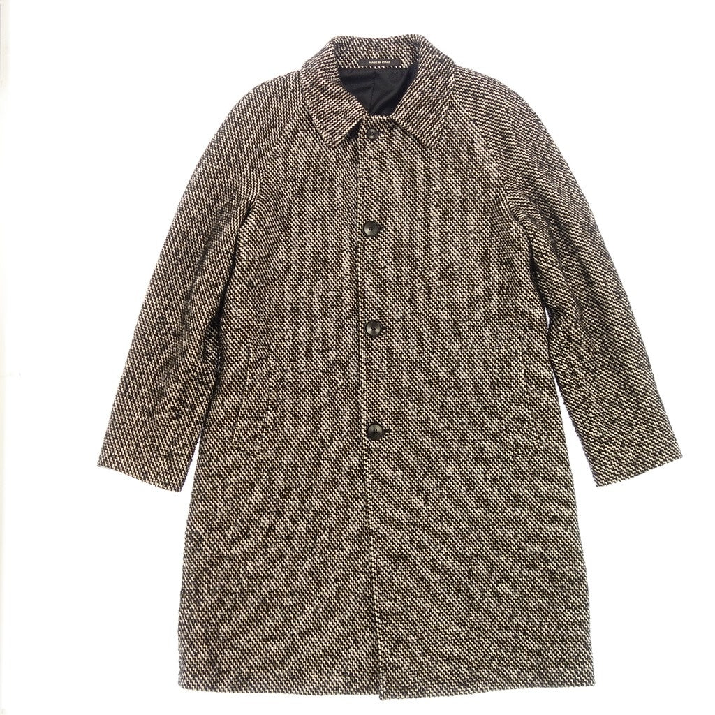 Good condition ◆ TAGLIATORE Stainless Steel Collar Coat Tweed Men's Size 48 Gray TAGLIATORE [AFA4] 