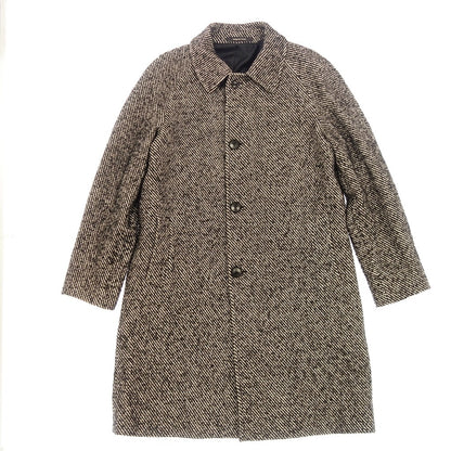 Good condition ◆ TAGLIATORE Stainless Steel Collar Coat Tweed Men's Size 48 Gray TAGLIATORE [AFA4] 