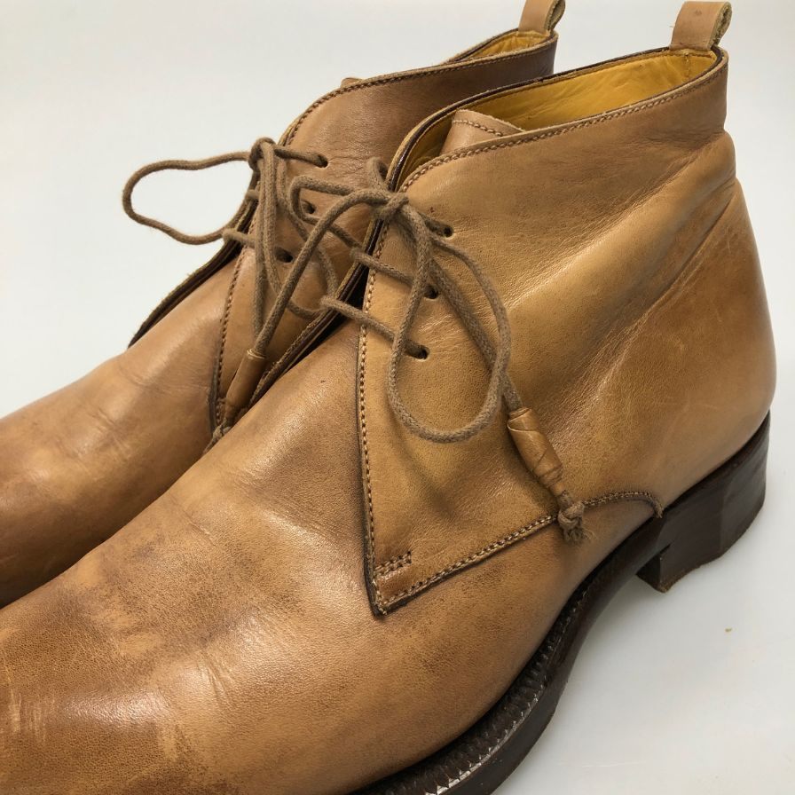 ステファノ ブランキーニ チャッカブーツ カーフ ライトブラウン UK6.5 Stefano Branchini 約25.0cm【AFC4】