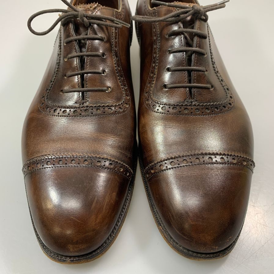 エドワードグリーン カンタベリー パンチングチップ メンズ サイズ 8ハーフ ブラウン Edward Green ビジネスシューズ 約26.5cm【LA】【中古】