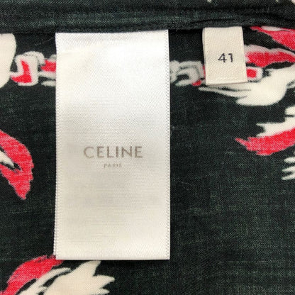 美品◆セリーヌ 23SS 開襟シャツ 半袖 総柄 メンズ サイズ41 2C946727T CELINE 【AFB27】
