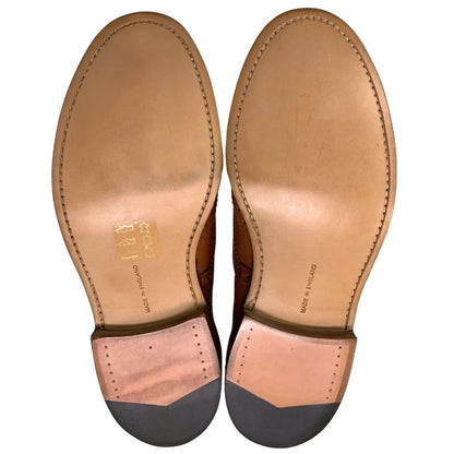 トリッカーズ レザーシューズ カントリー ウイングチップ バートン M5633 メンズ サイズ9.5 ブラウン Tricker’s BOURTON ビジネスシューズ 約28.0cm【LA】【中古】