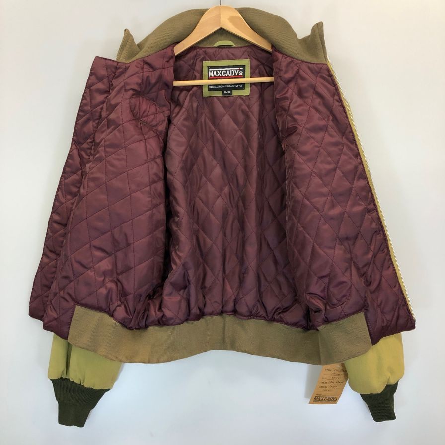 美品◆マックスケイディ タンカースジャケット タクシードライバー メンズ カーキ サイズM/38 MAXCADYS 【AFA1】