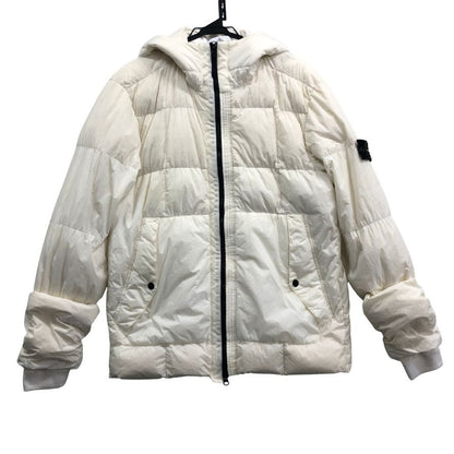 中古◆ストーンアイランド ガーメントダイ クリンクル レップス ダウンパーカー メンズ 豊田貿易 サイズXL ホワイト STONE ISLAND 【AFF19】