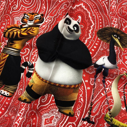 エトロ スカーフ ハンカチ カンフーパンダ レッド系 ETRO【AFI10】