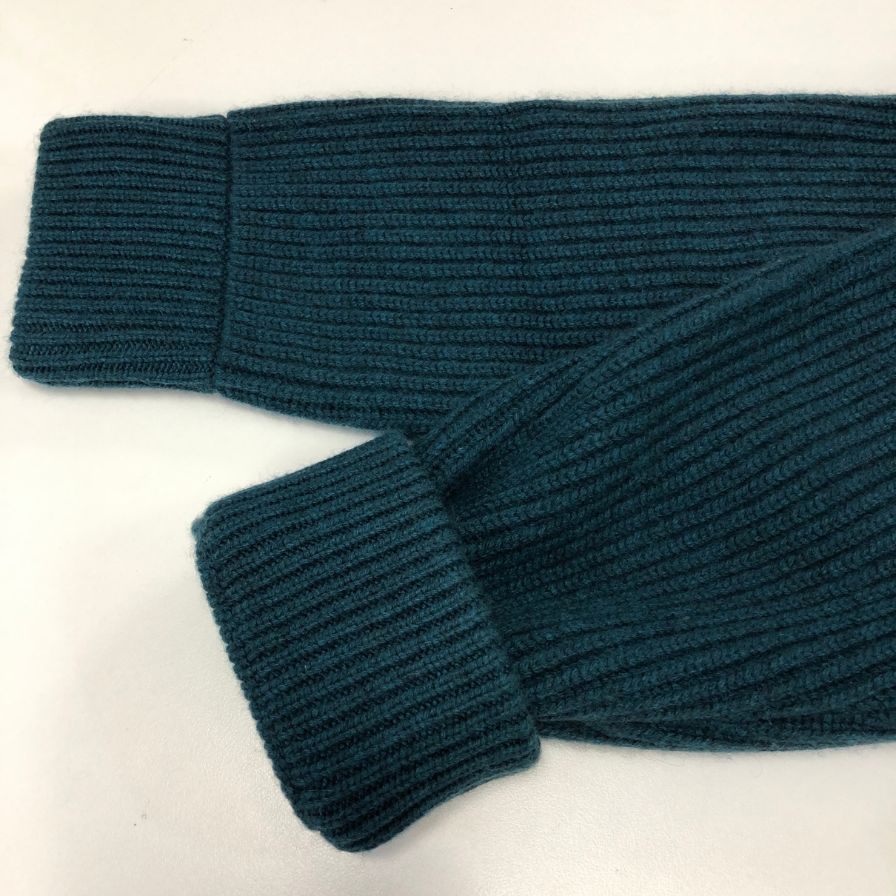 新品同様◆キャッシュ＆バルバ モンゴリアン カシミヤ ドライバー ニット ジャケット ダブルジップ OMCSW004 グリーン サイズ1 Cash & Barba 【AFB6】