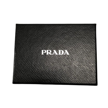 プラダ レザー カードケース 名刺入れ カウレザー バイカラー ブラック バイオレット ユニセックス PRADA【AFI12】