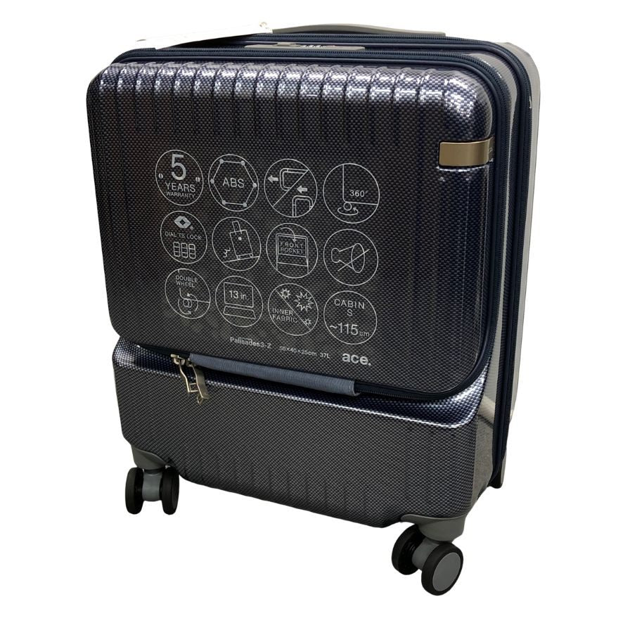エース キャリーケース パリセイド3-Z スーツケース 06912 カーボン 37L ネイビー Ace【AFE13】