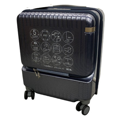 エース キャリーケース パリセイド3-Z スーツケース 06912 カーボン 37L ネイビー Ace【AFE13】