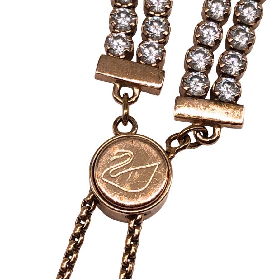 スワロフスキー　ブレスレット　ラインストーン　ゴールドカラー 　箱付 SWAROVSKI - □新品□未使用□ SWAROVSKI スワロフスキー