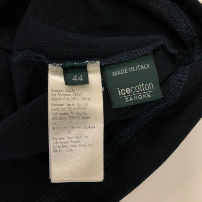 中古◆ザノーネ アイスコットン Vネック Tシャツ メンズ サイズ 44 ネイビー ZANONE 【AFB38】