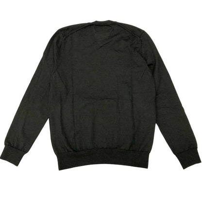 中古■コムデギャルソン ザ ビートルズ トップス ニット アップル刺繍 AD2015 ユニセックス サイズL ブラック  COMME des GARCONS 【AFB38】
