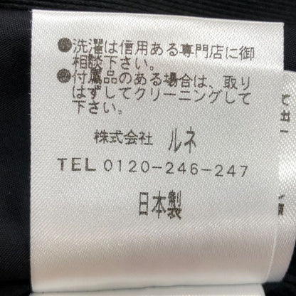 美品◆ルネ ワンピース ノースリーブ ポリエステル リボン デザイン ブラック レディース サイズ38 Rene 【AFB35】